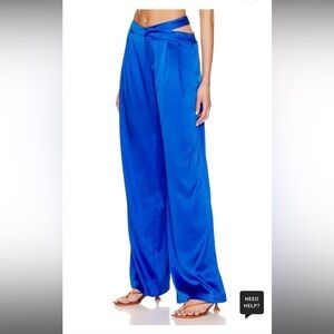 Revolve /Ser.o.ya  Zami Silk Pants in Royal Blue Sz S